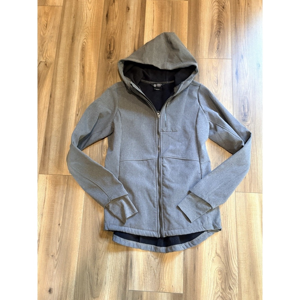 Mondetta Raincoat Women's XS Gray Hooded Full Zip Camping‎ Hiking